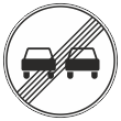 Дорожный знак 3.21 «Конец зоны запрещения обгона» (металл 0,8 мм, I типоразмер: диаметр 600 мм, С/О пленка: тип А коммерческая)